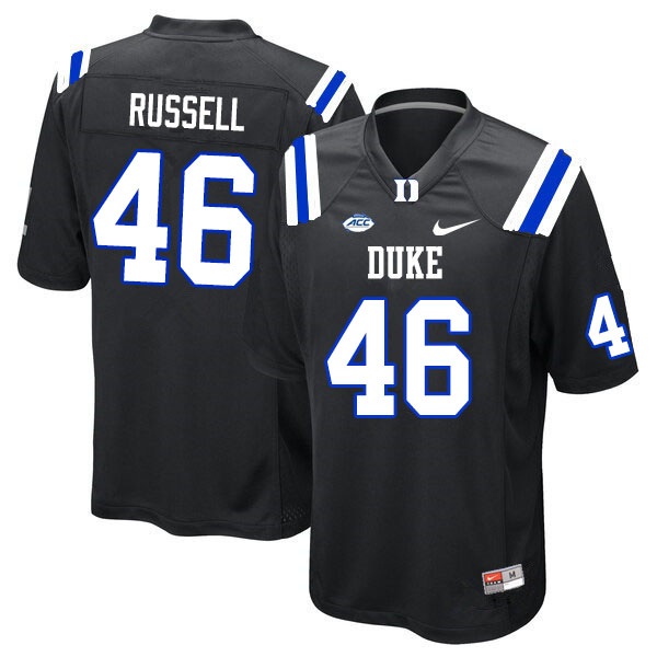 Men #46 Mason Russell Duke Blue Devils College Football Jerseys Sale-Black